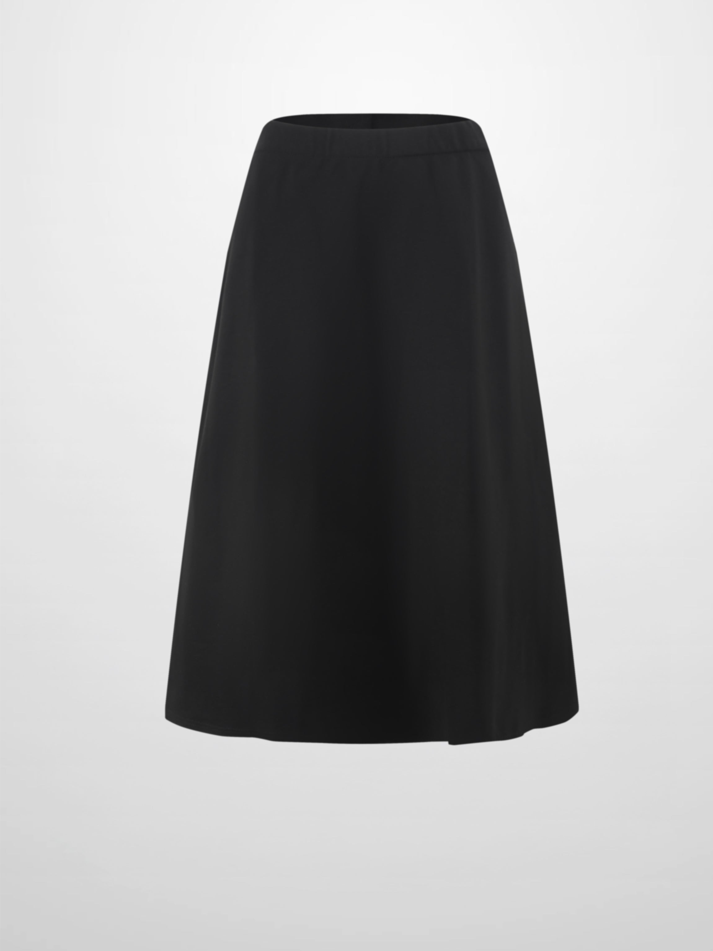 LIGHTWEIGHT 3 PANEL SKIRT-BLACK 25"