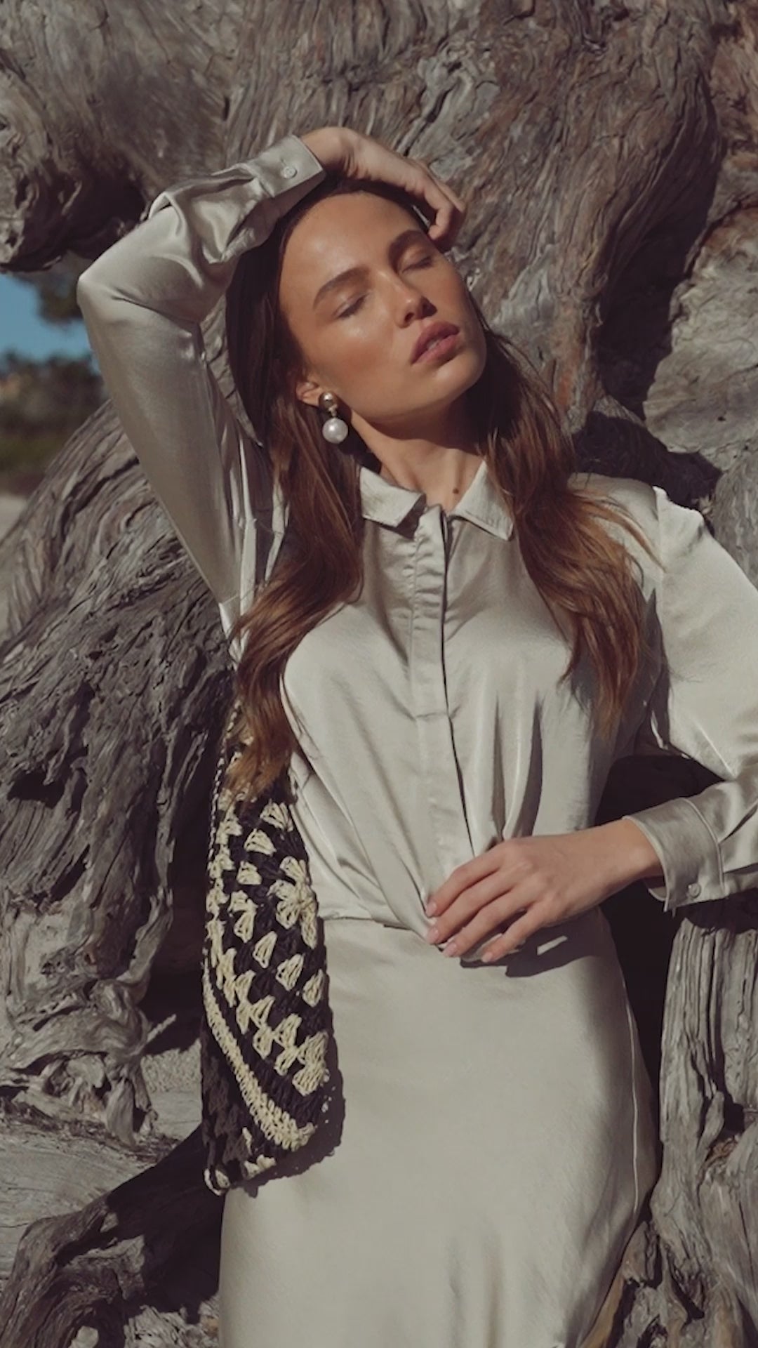 Faux Satin A-Line Skirt-Celery Green