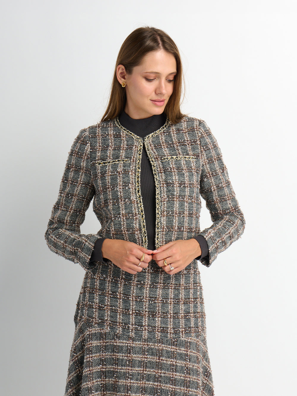 Boucle Jacket - Grey