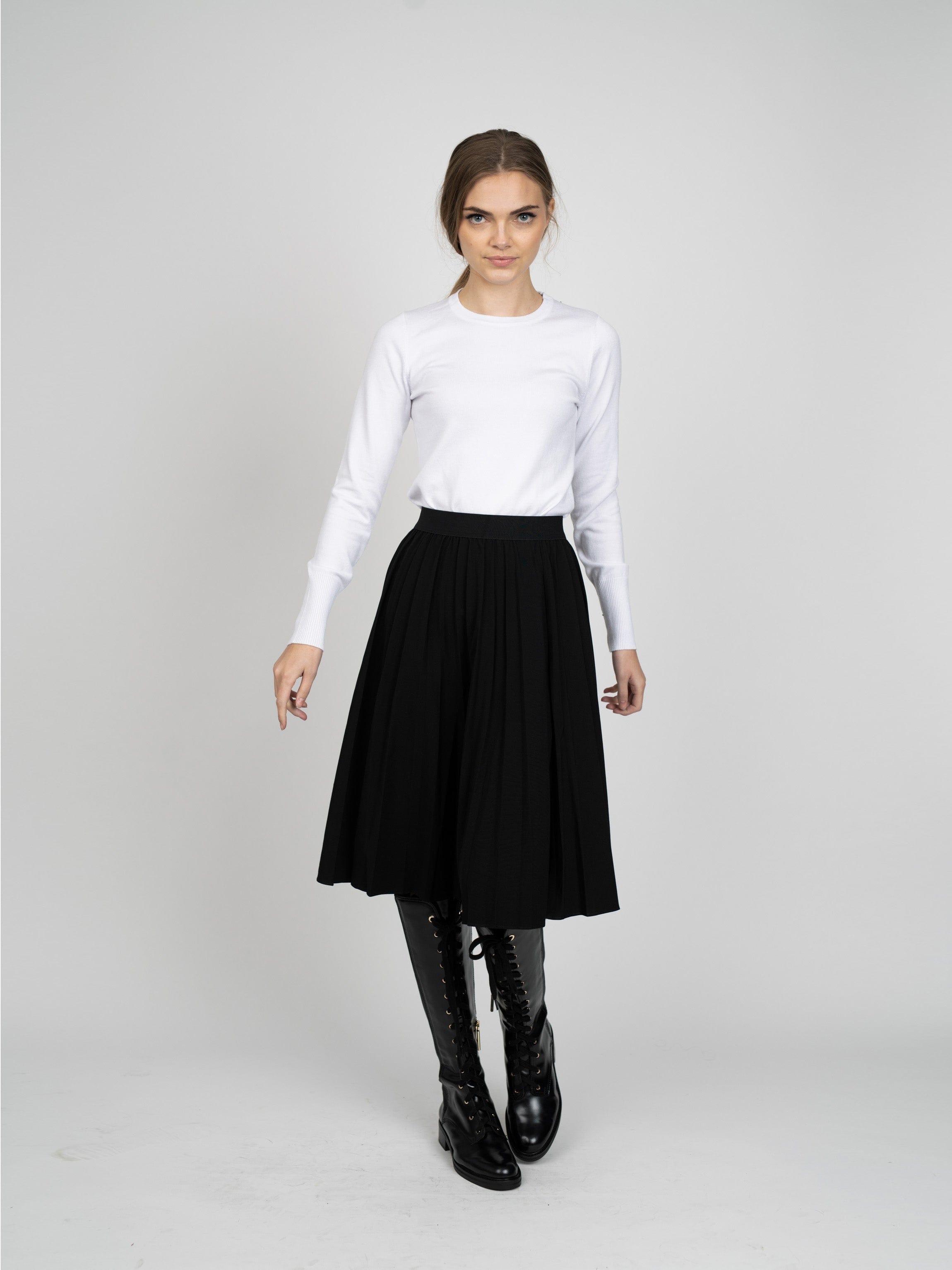 FALDA PLISADA 24"-NEGRO