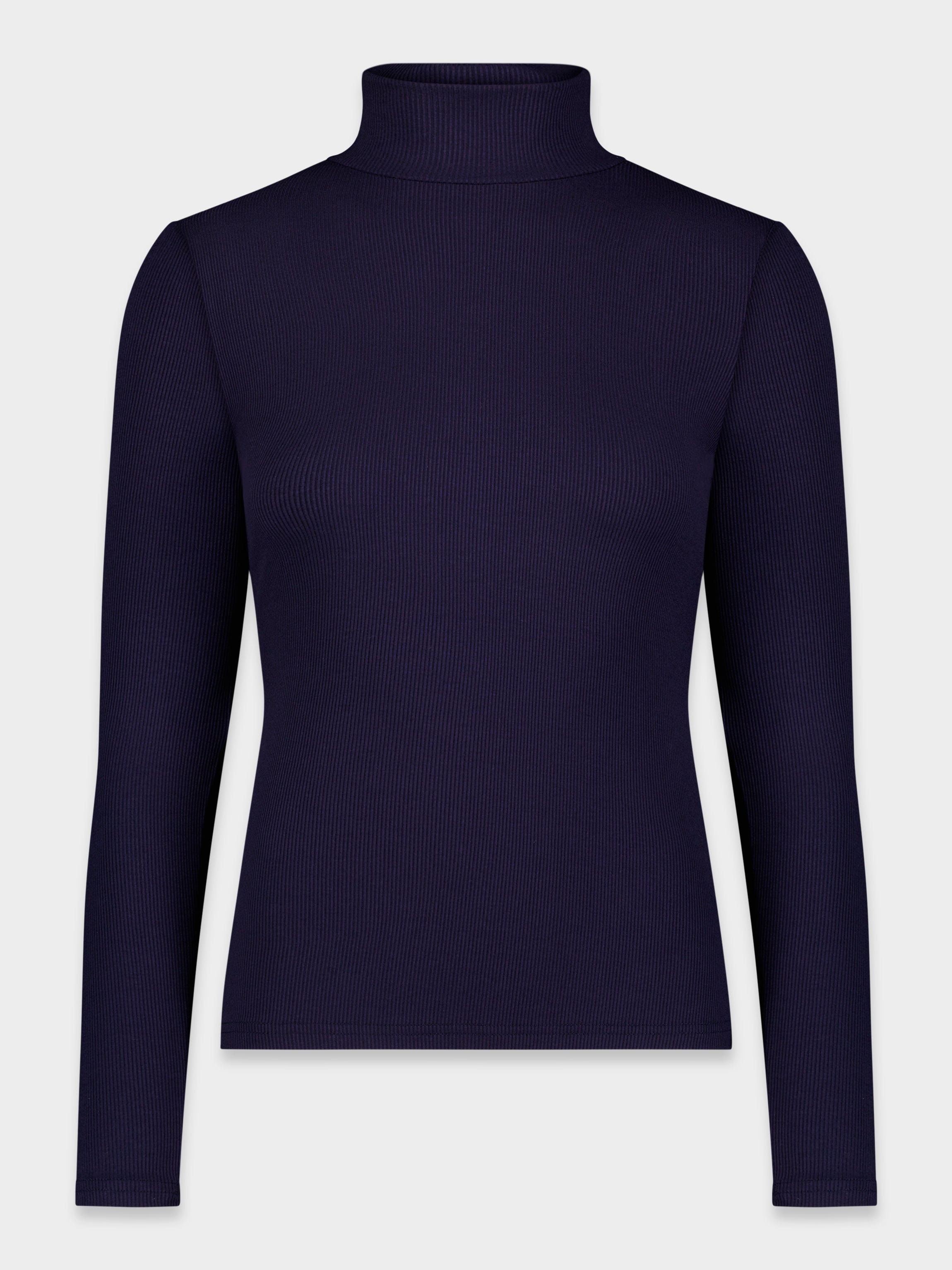 RIBBED TURTLENECK-NAVY