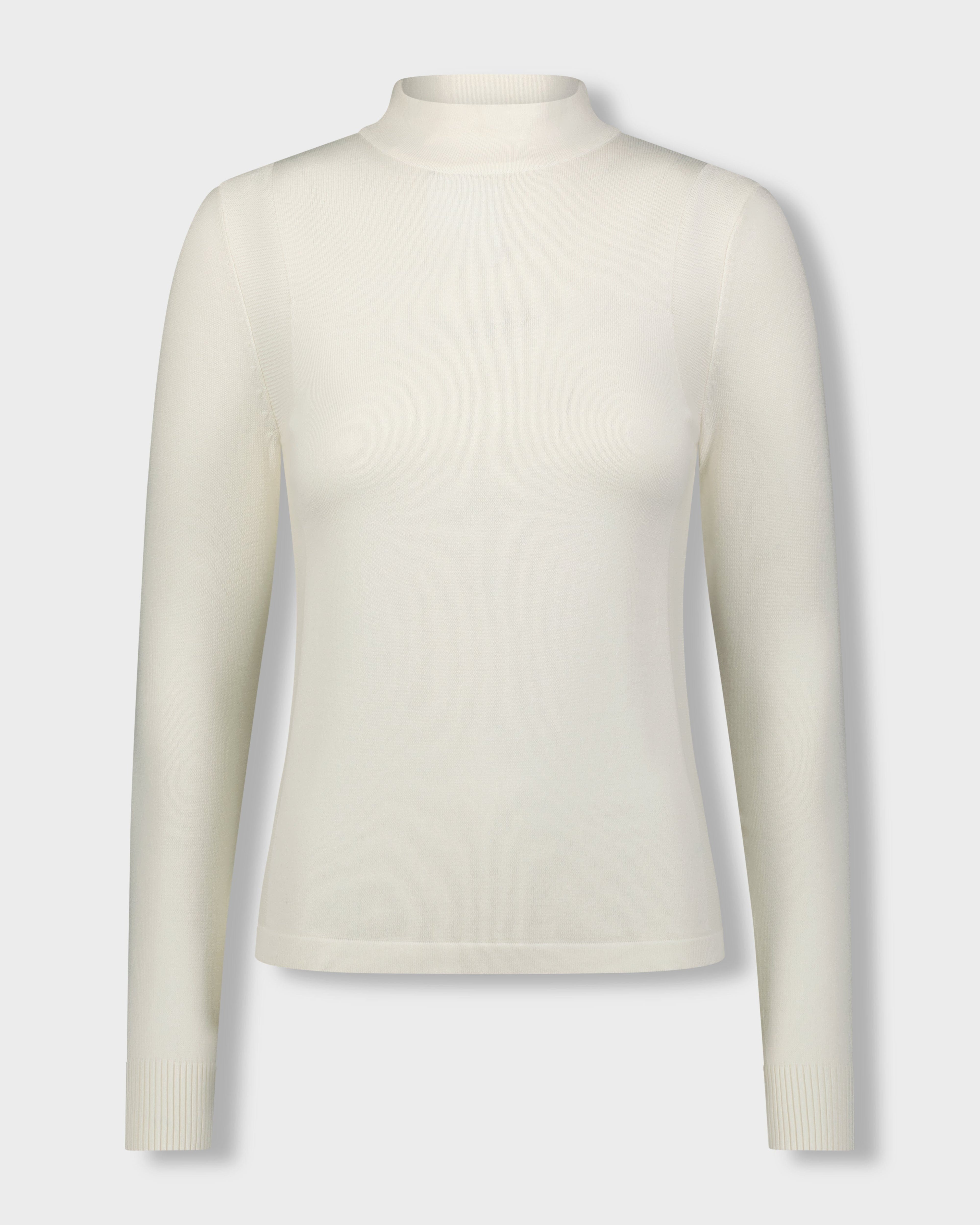 basic mock neck turtleneck-cream