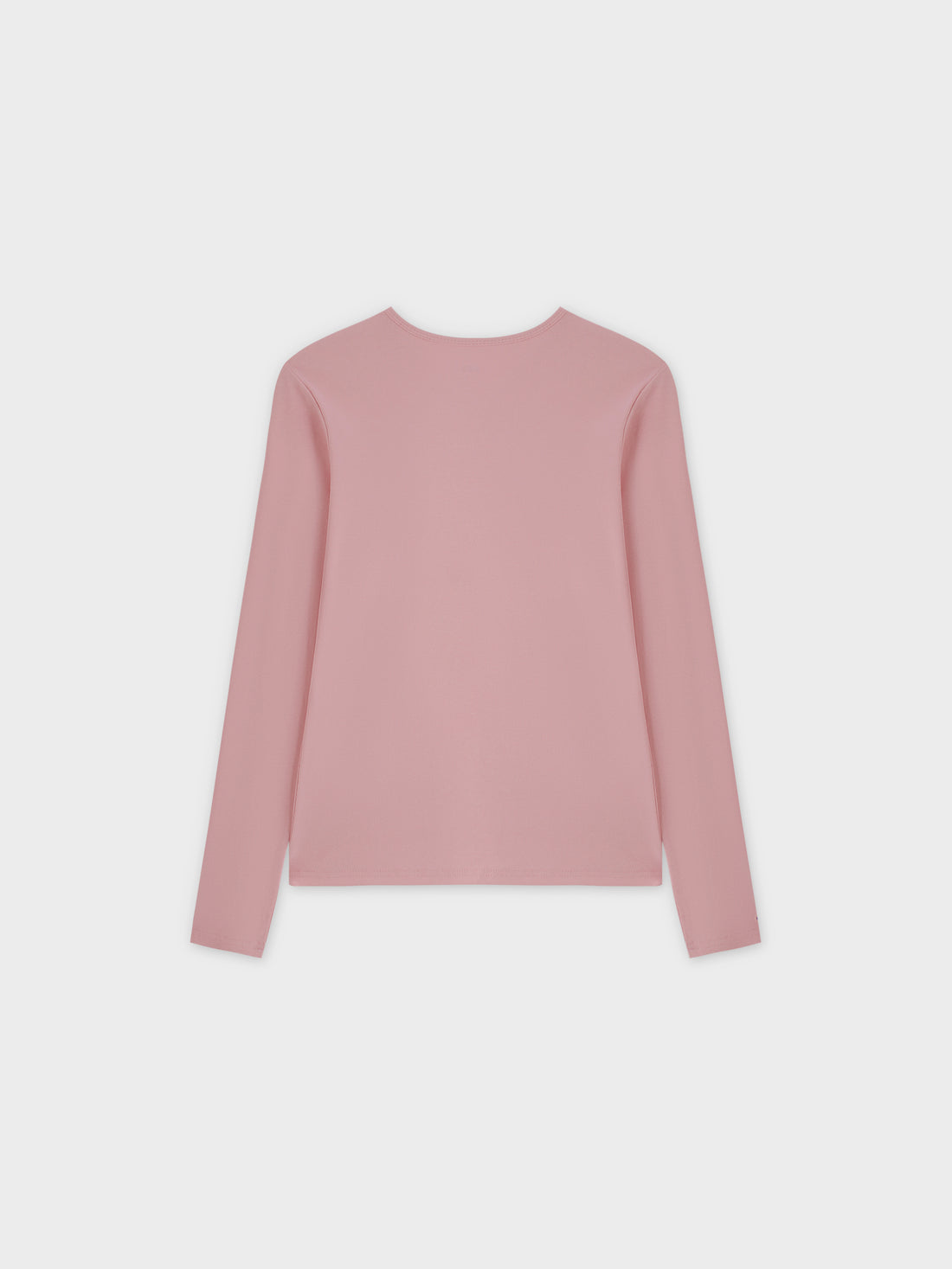 Basic High V Tee LS-Rose