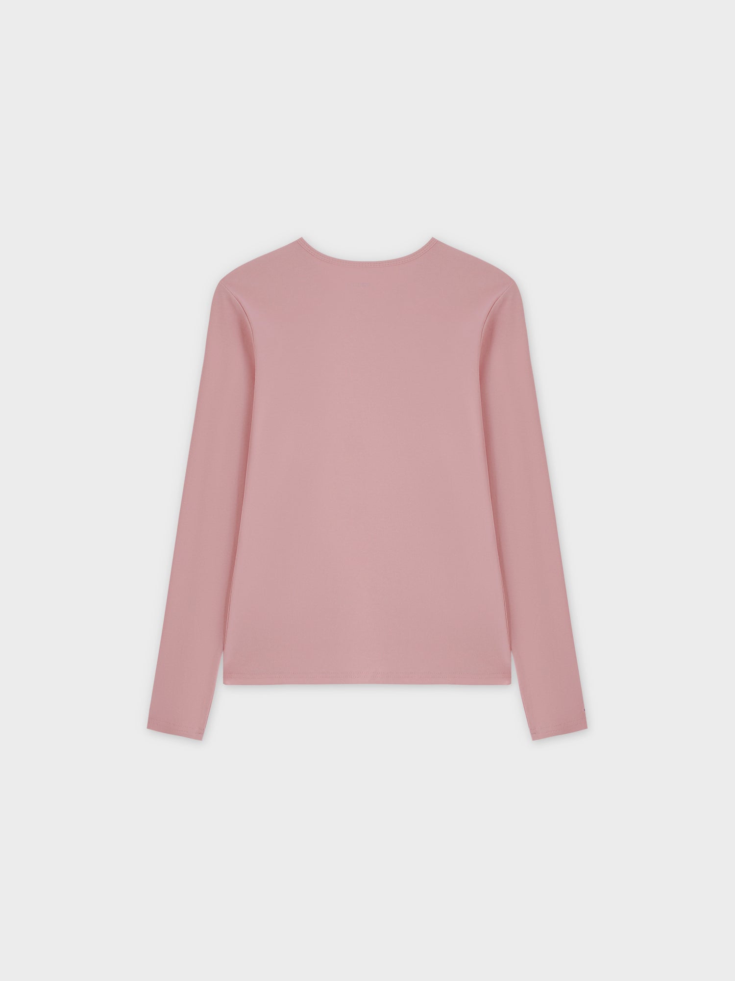 Basic High V Tee LS-Rose