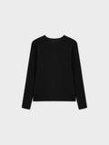 Basic High V Tee Long Sleeve-Black