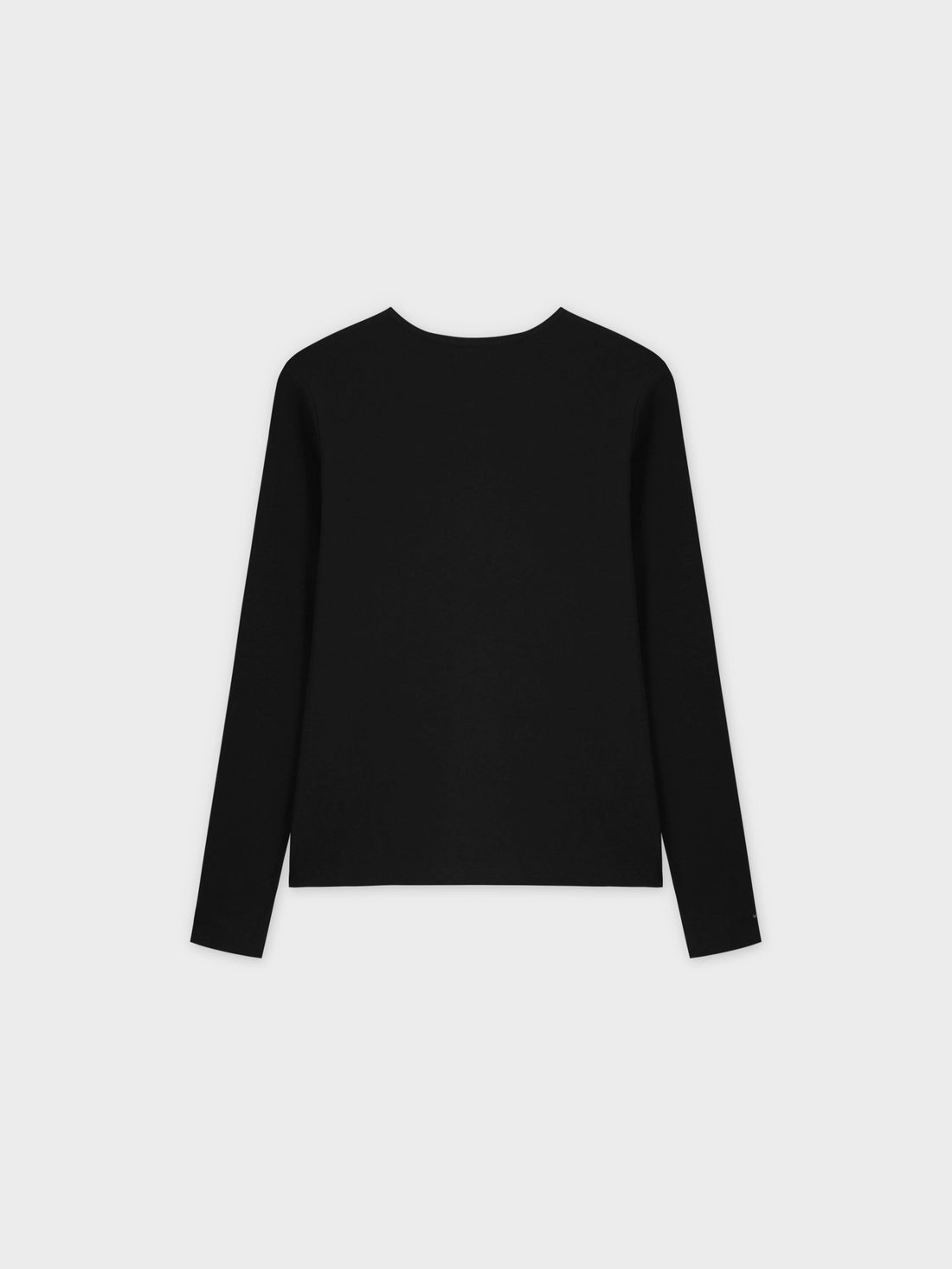 Basic High V Tee Long Sleeve-Black
