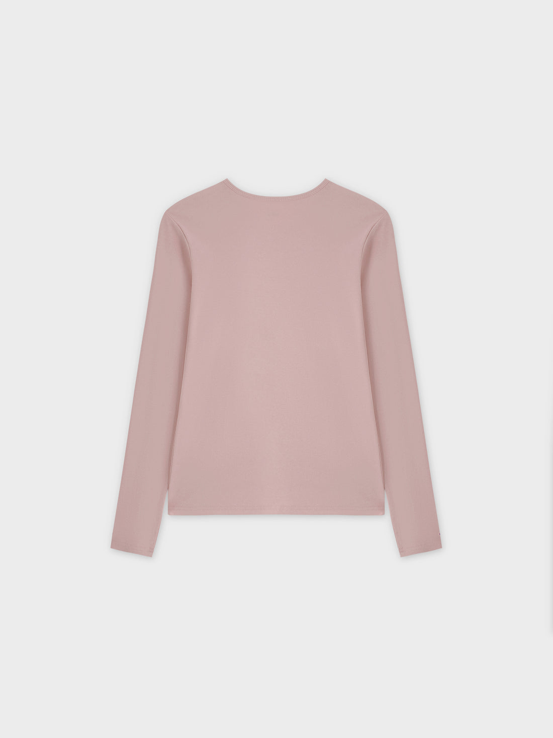 Basic High V Tee LS-Blush