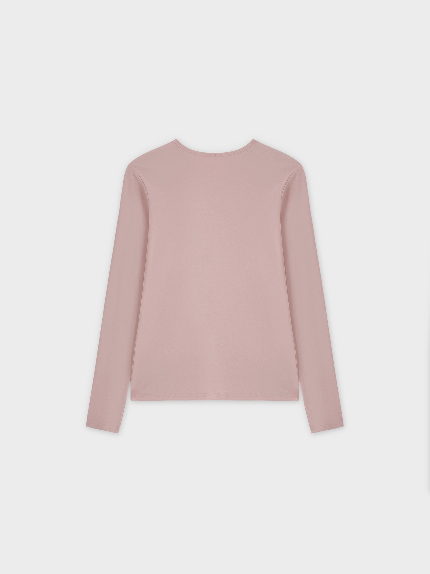 Basic High V Tee LS-Blush