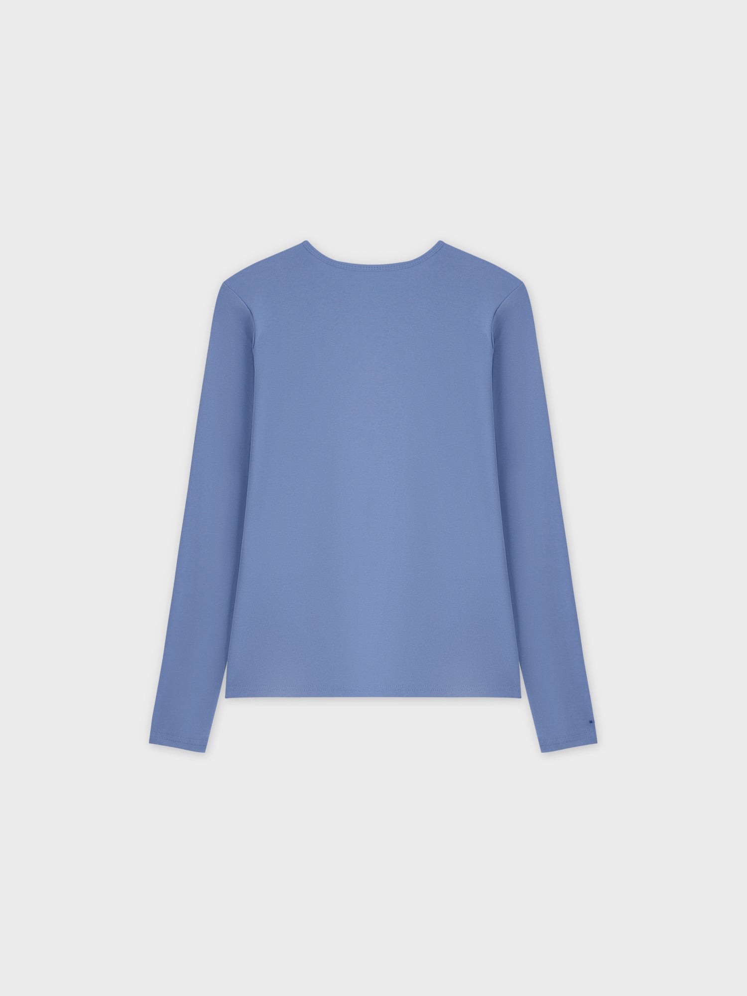 Basic High V Tee LS-Periwinkle