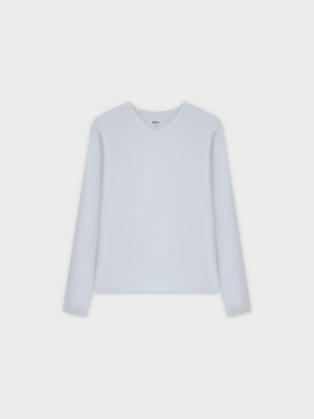 BASIC HIGH V TEE LS-WHITE