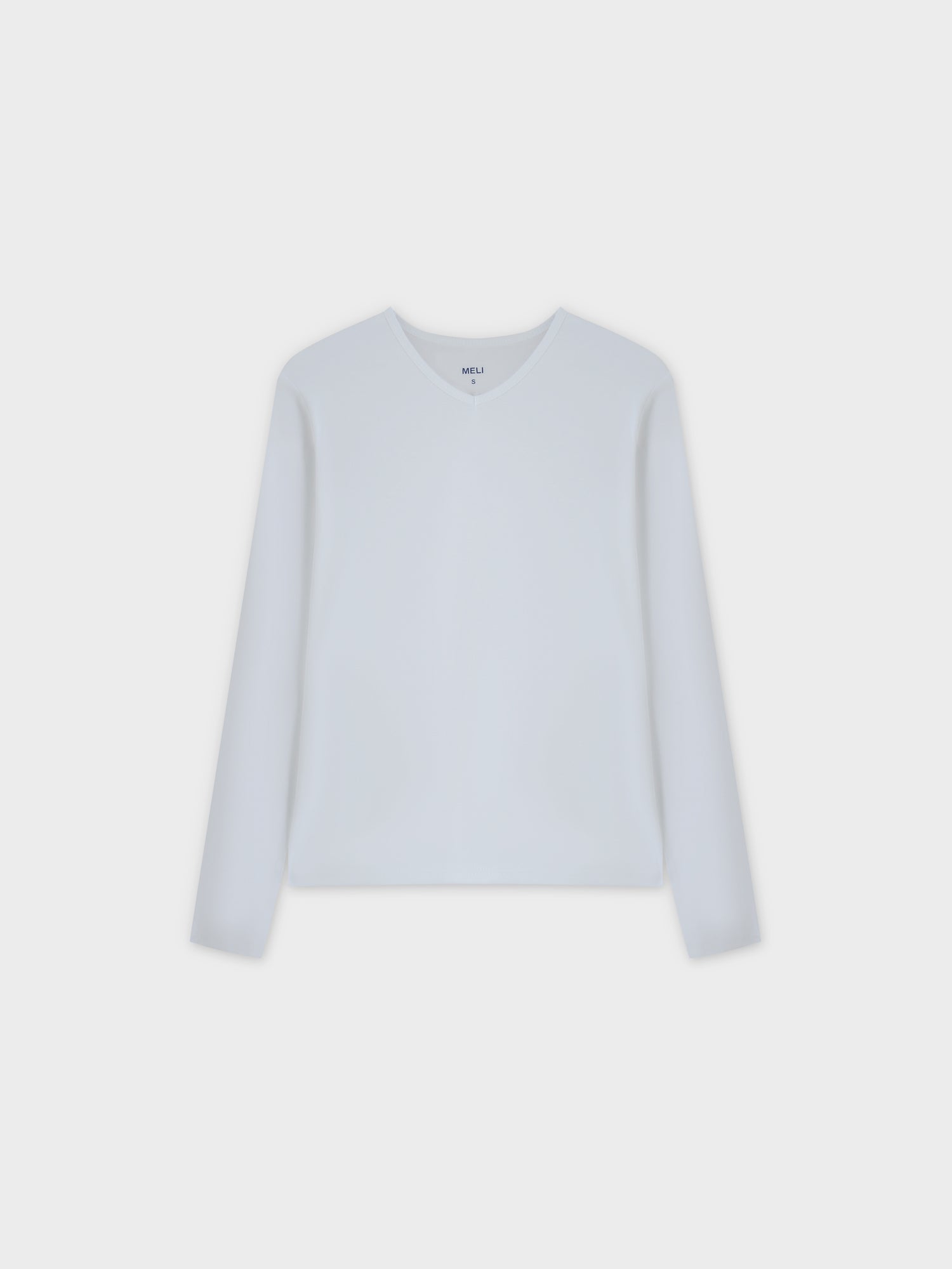 CAMISETA BASIC HIGH V LS-BLANCO