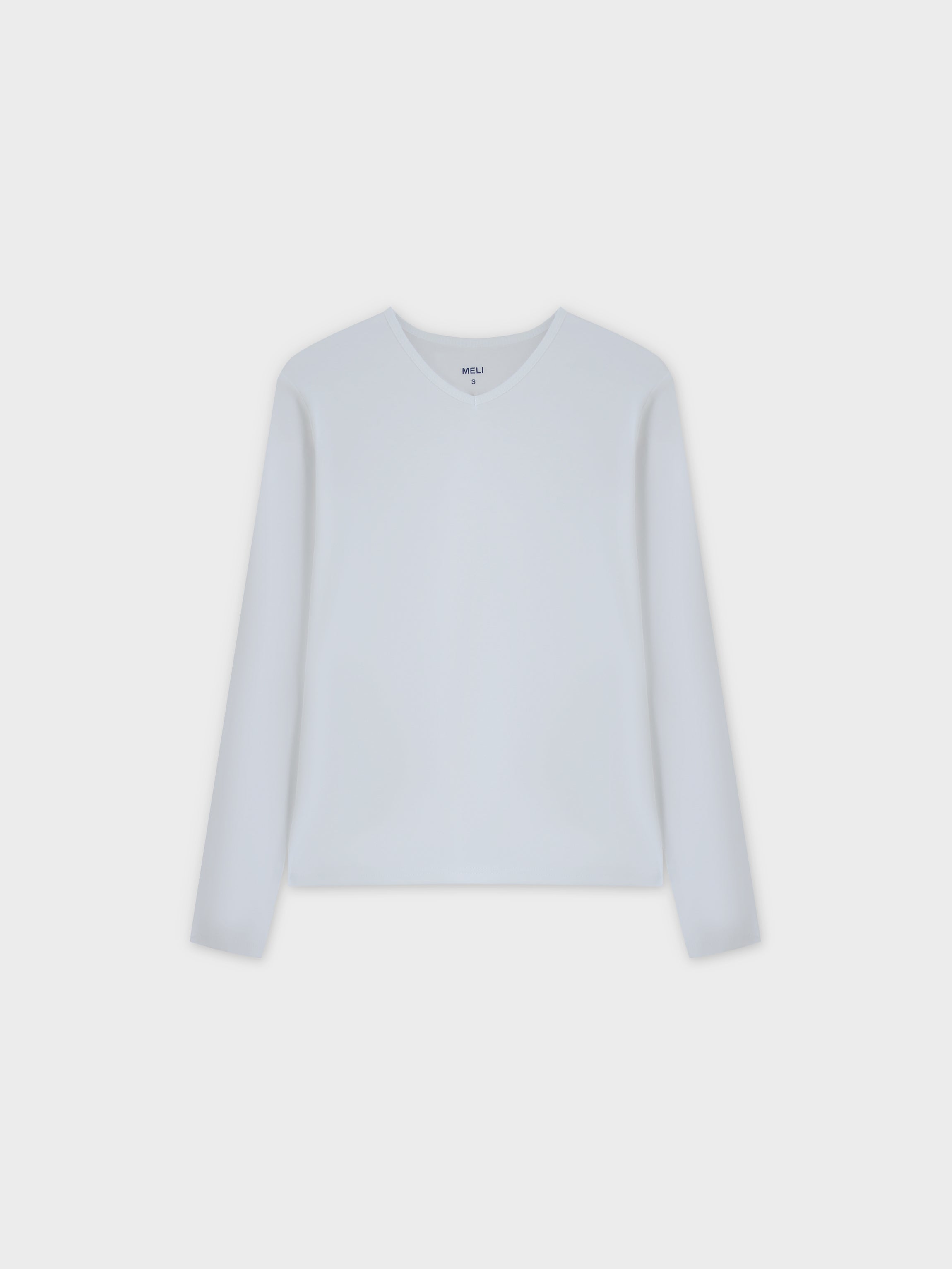 CAMISETA BASIC HIGH V LS-BLANCO