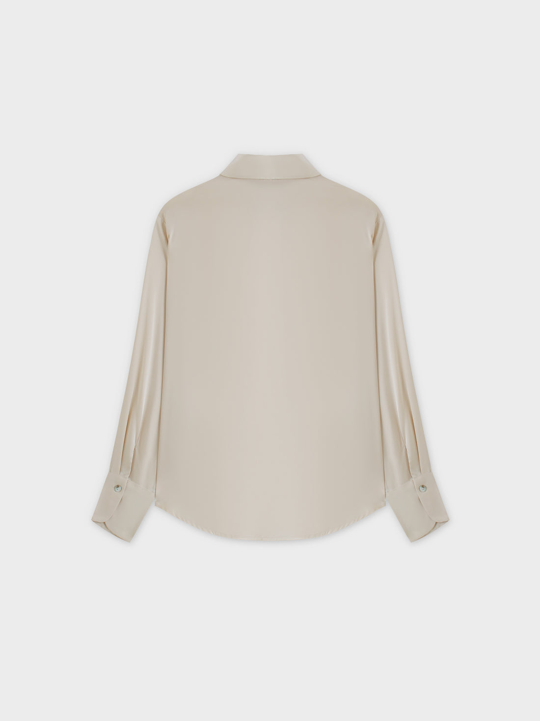 Oversized Satin Blouse-Bone