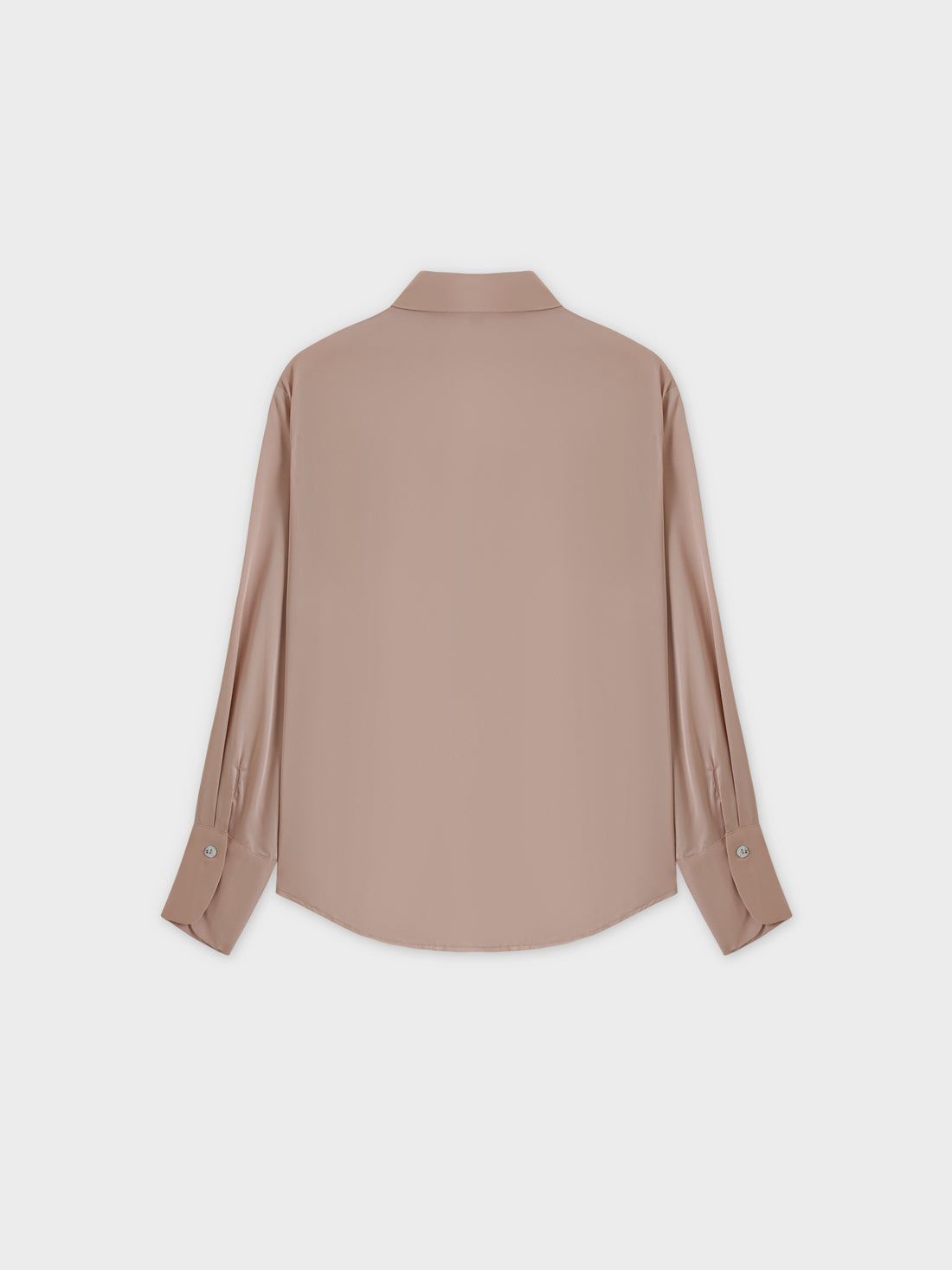 Oversized Satin Blouse-Ceramic