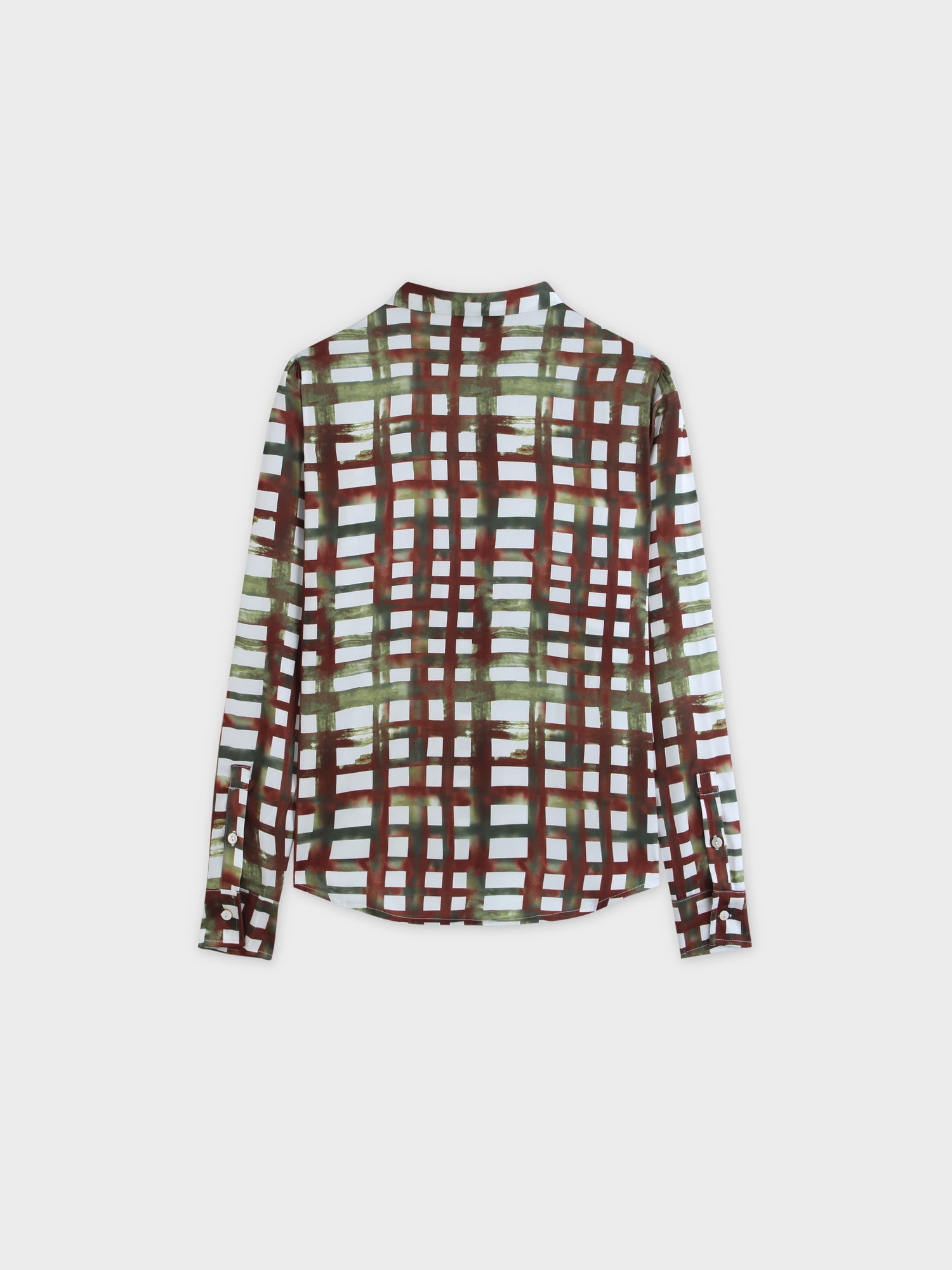 Tie Front Blouse-Ombre Plaid