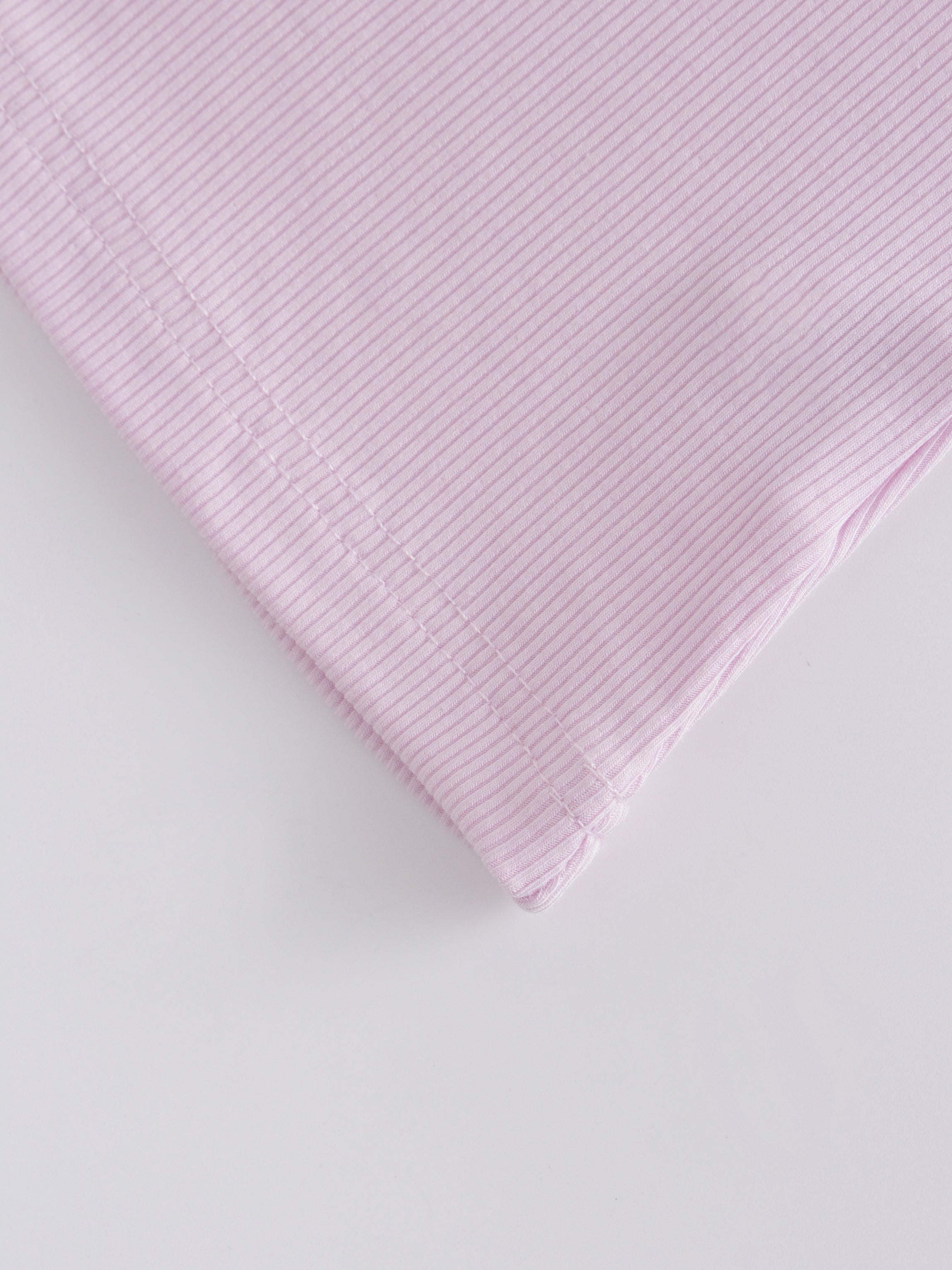 High V Ribbed Tee LS-Lavender