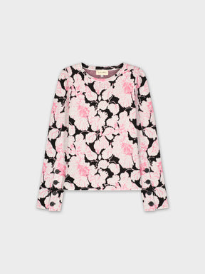 FLORAL SWEATER-PINK