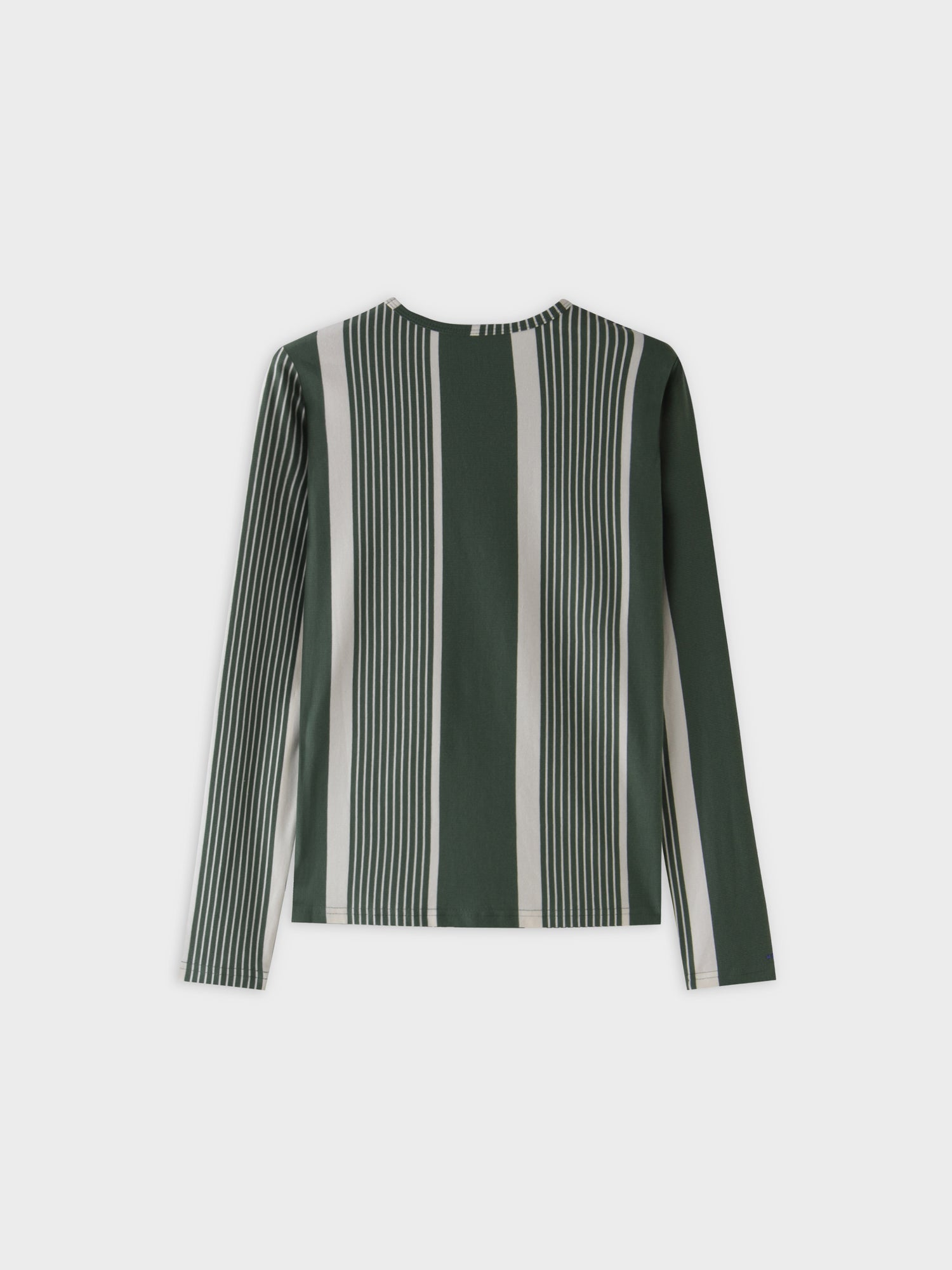 Camiseta Thin Stripe High V-Verde/Blanco Multi Stripe