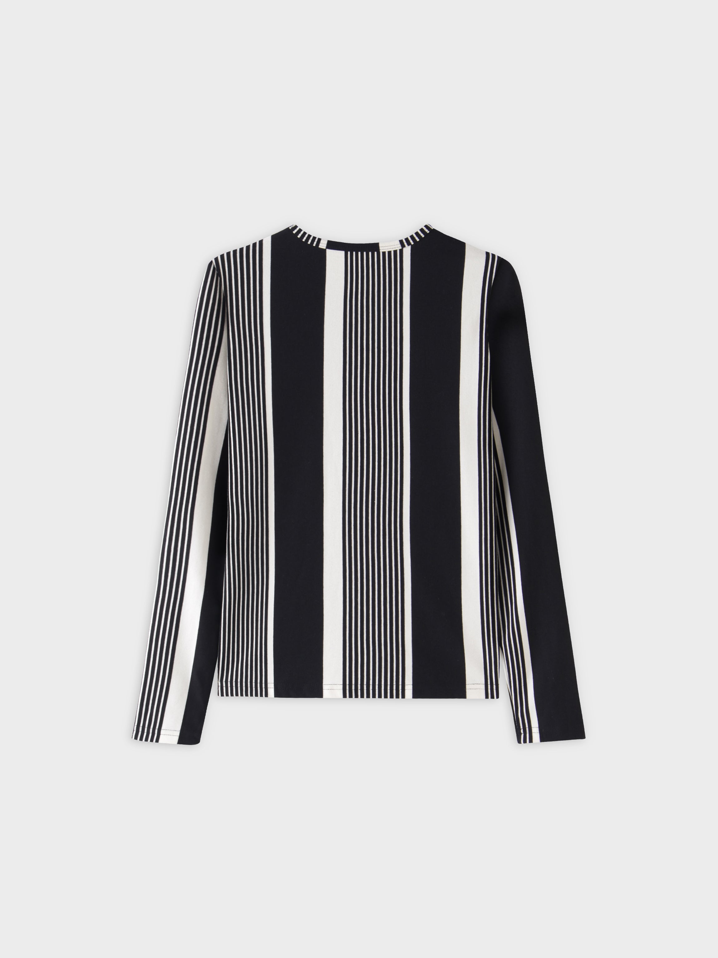 Camiseta Thin Stripe High V-Negro/Blanco Multi Stripe