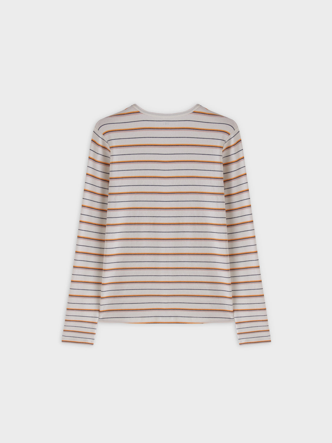 Camiseta Thin Stripe High V-Blanco/Naranja/Rosa