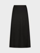 Leather Trim Skirt 36"-Black