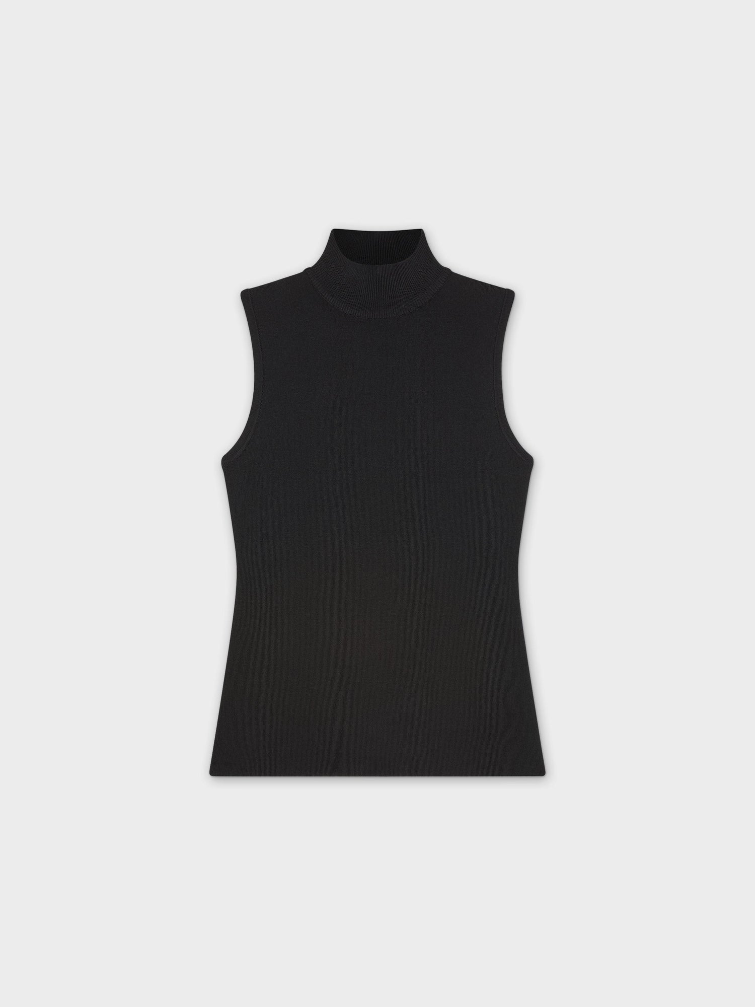 CUELLO ALTO SIN MANGAS-NEGRO