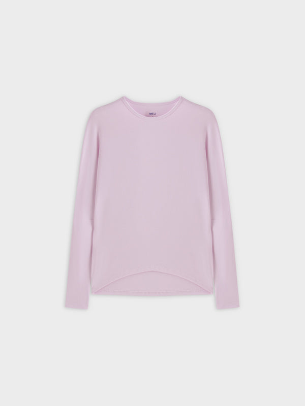 Crew Ribbed Dolman-Lavender