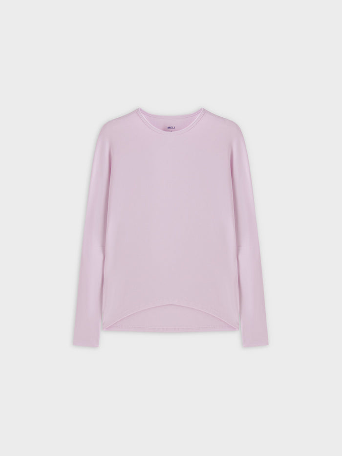 Crew Ribbed Dolman-Lavender