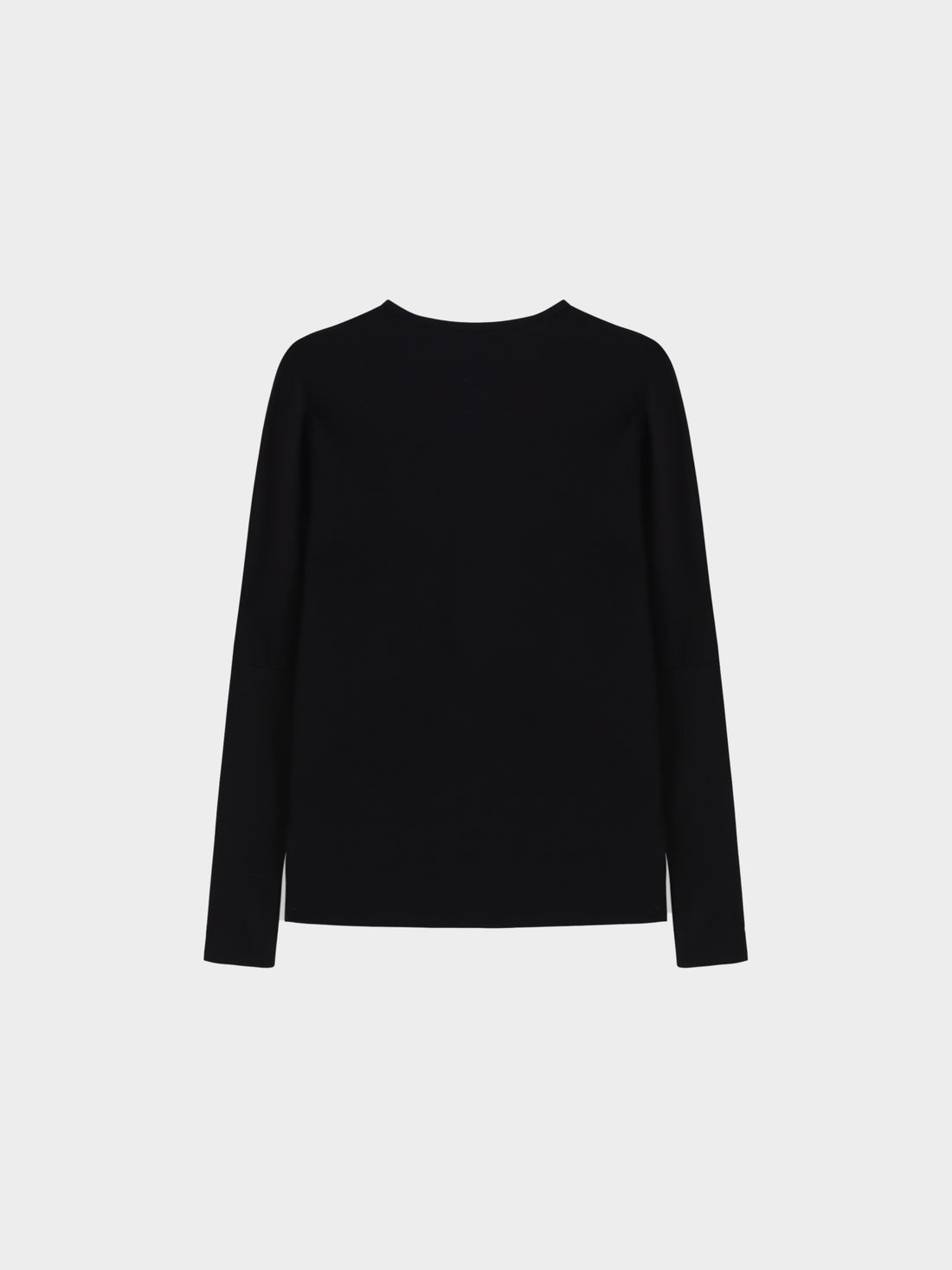 CREW RIBBED DOLMAN-BLACK