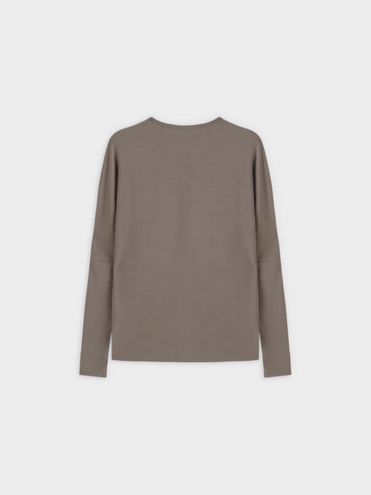 Crew Ribbed Dolman-Olive