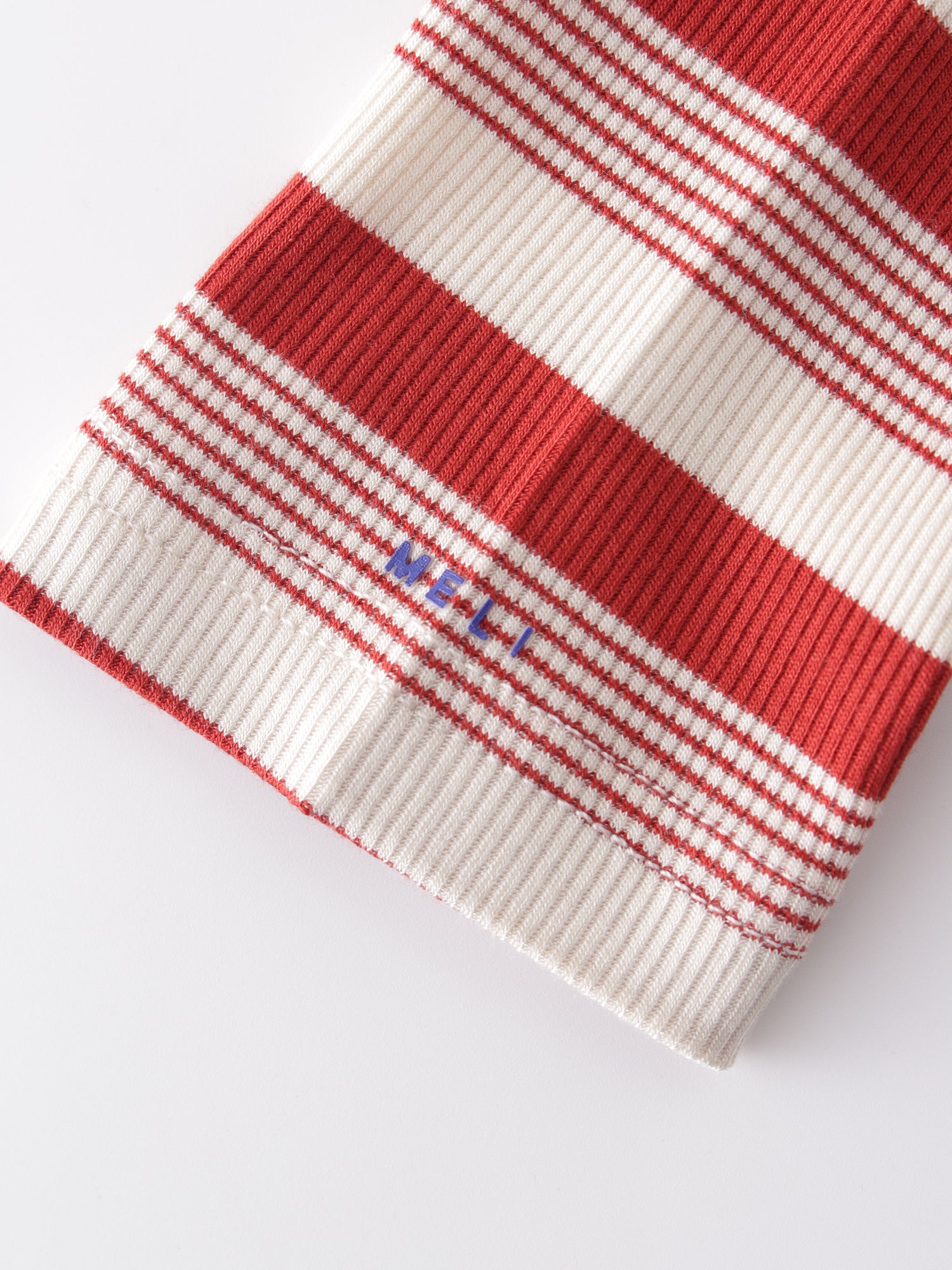 Striped Wrap Tee-Berry/White Multi Stripe