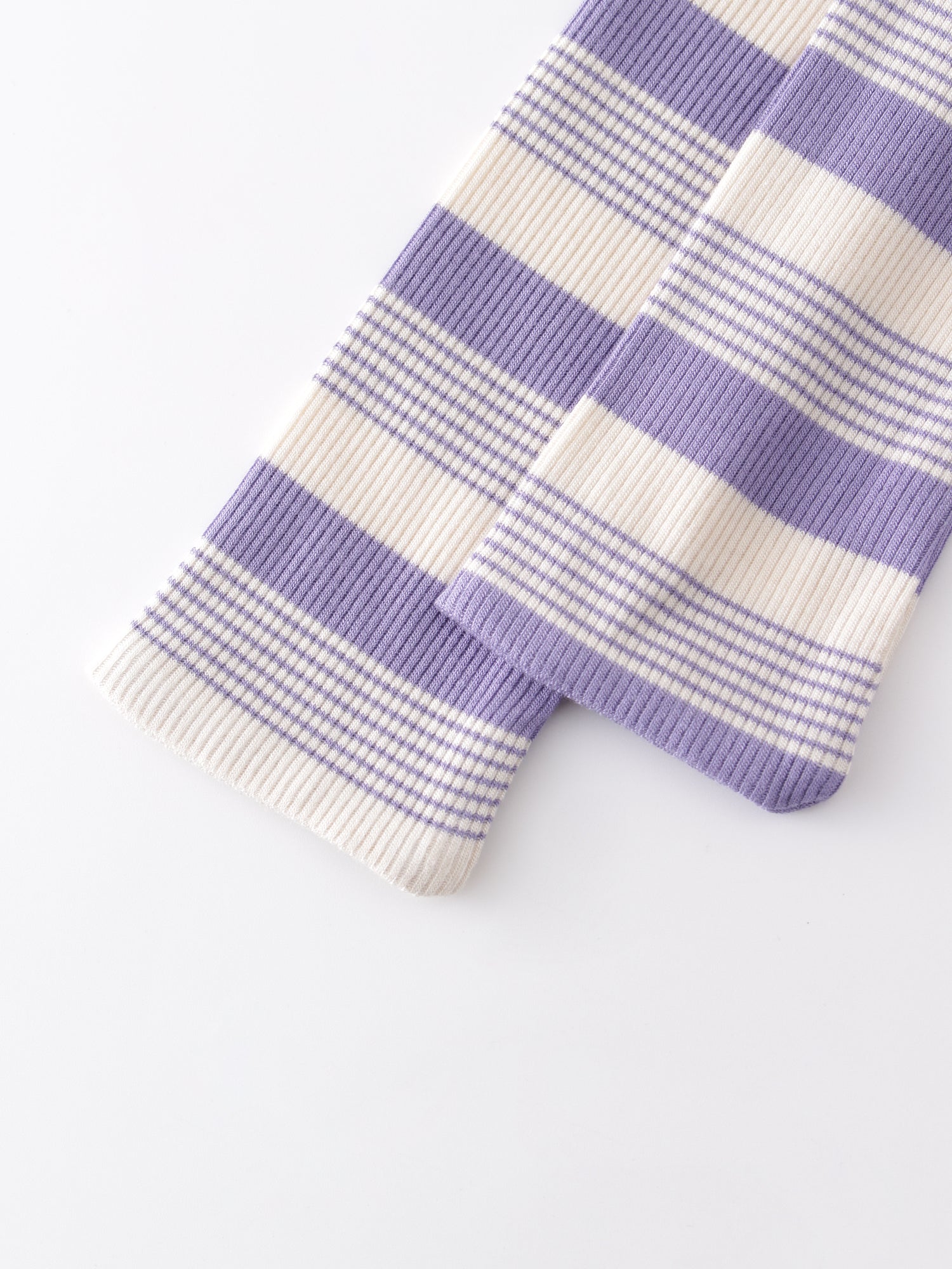 Camiseta cruzada a rayas-Lavanda/Blanco Multi Stripe