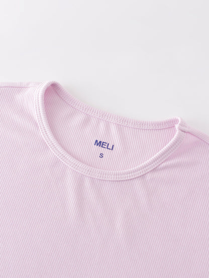 Crew Ribbed Dolman-Lavender