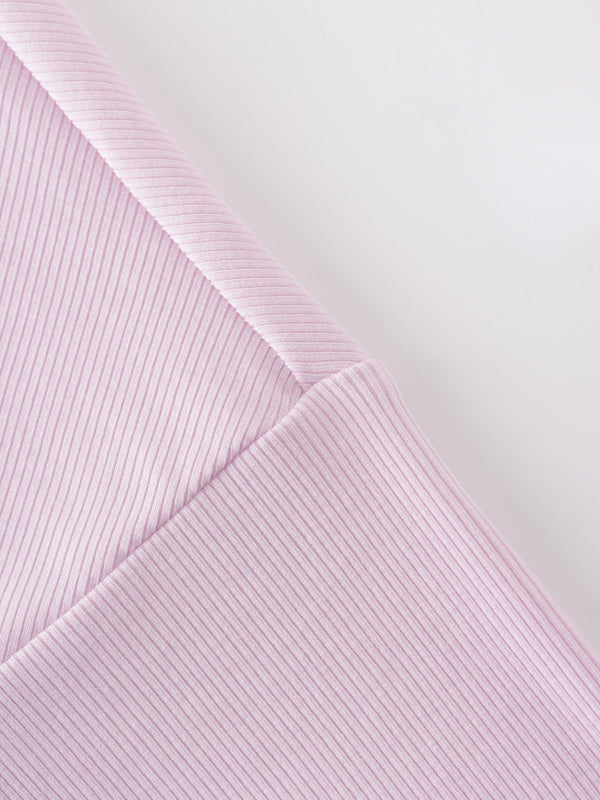 Crew Ribbed Dolman-Lavender
