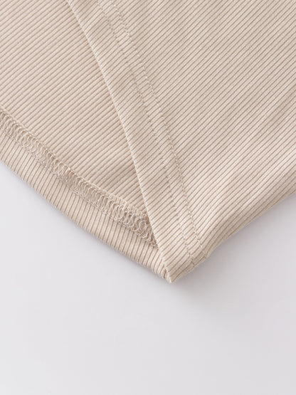 Crew Ribbed Dolman-Tan