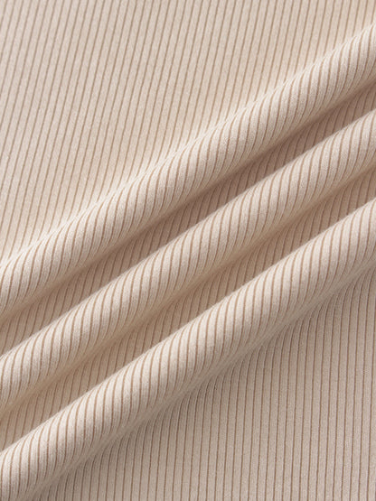 Crew Ribbed Dolman-Tan