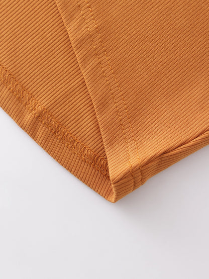 Crew Ribbed Dolman-Cognac