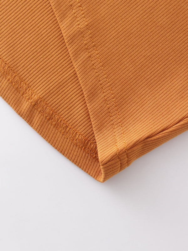 Crew Ribbed Dolman-Cognac