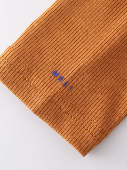 Crew Ribbed Dolman-Cognac