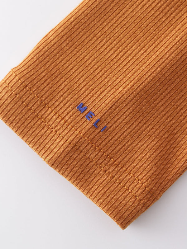 Crew Ribbed Dolman-Cognac
