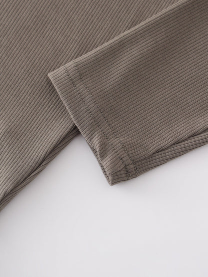 Crew Ribbed Dolman-Olive
