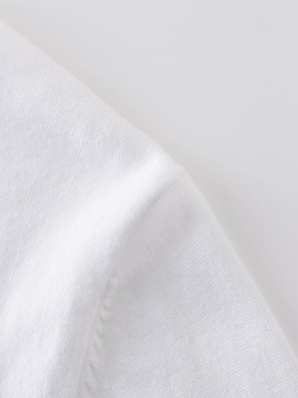 Flat Ribbed Trim Shrug-White