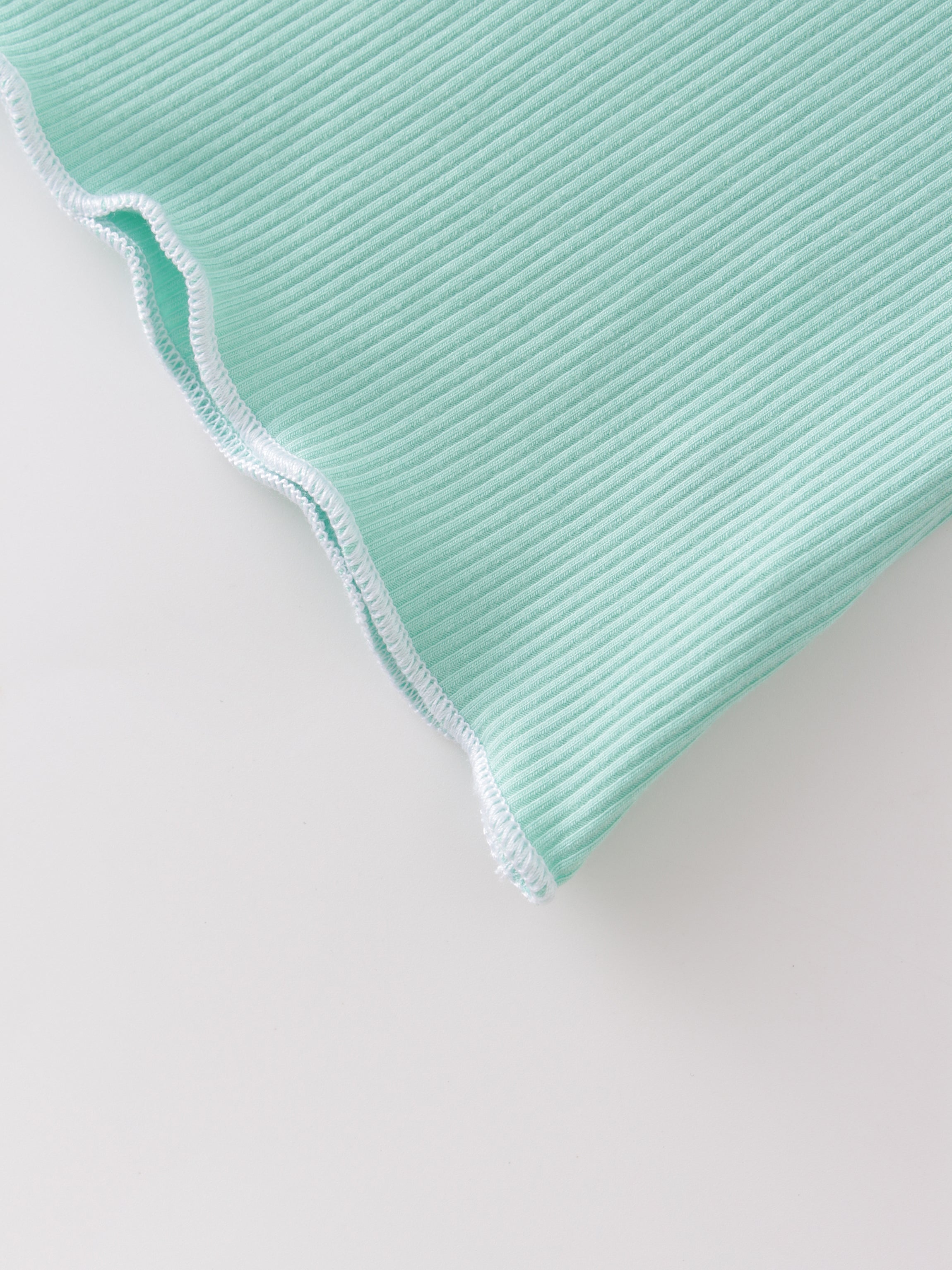 Henley Cosido Overlock-Menta/Blanco