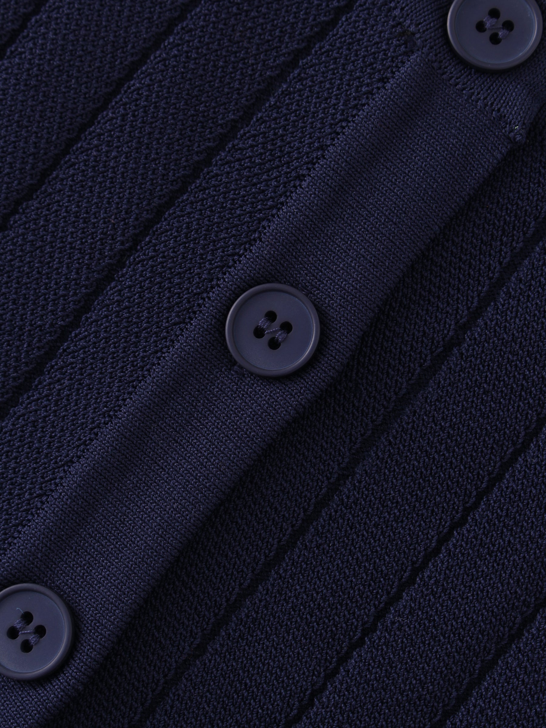 Silk Knit Cropped Cardigan-Navy