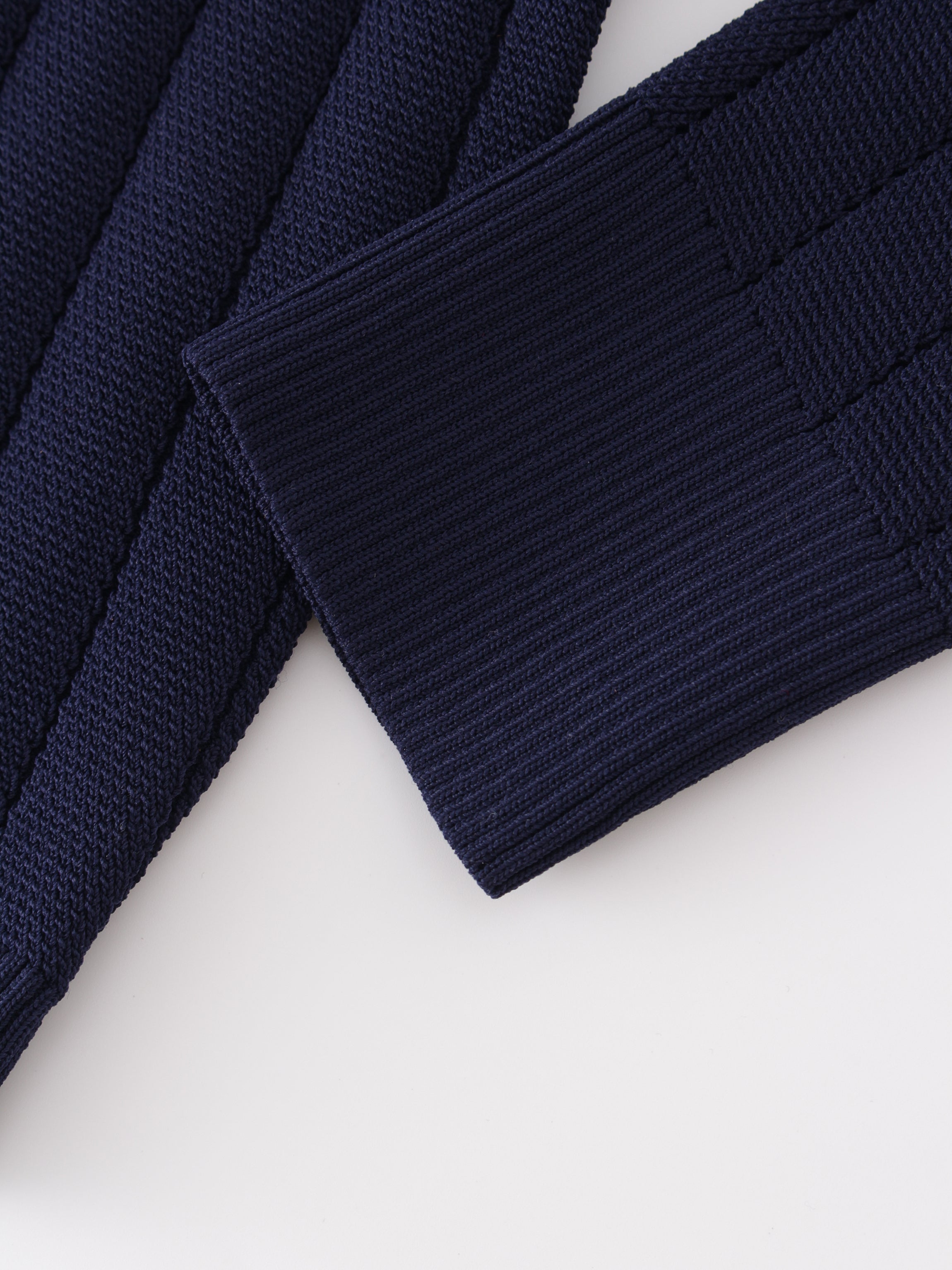 Silky Knit Cropped Cardigan-Navy