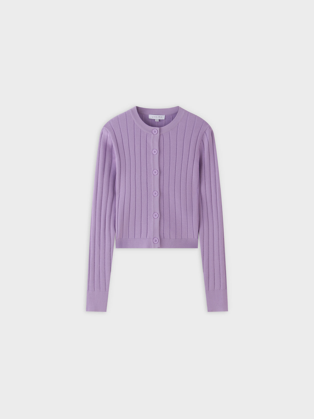 Silky Knit Cropped Cardigan-Lavender