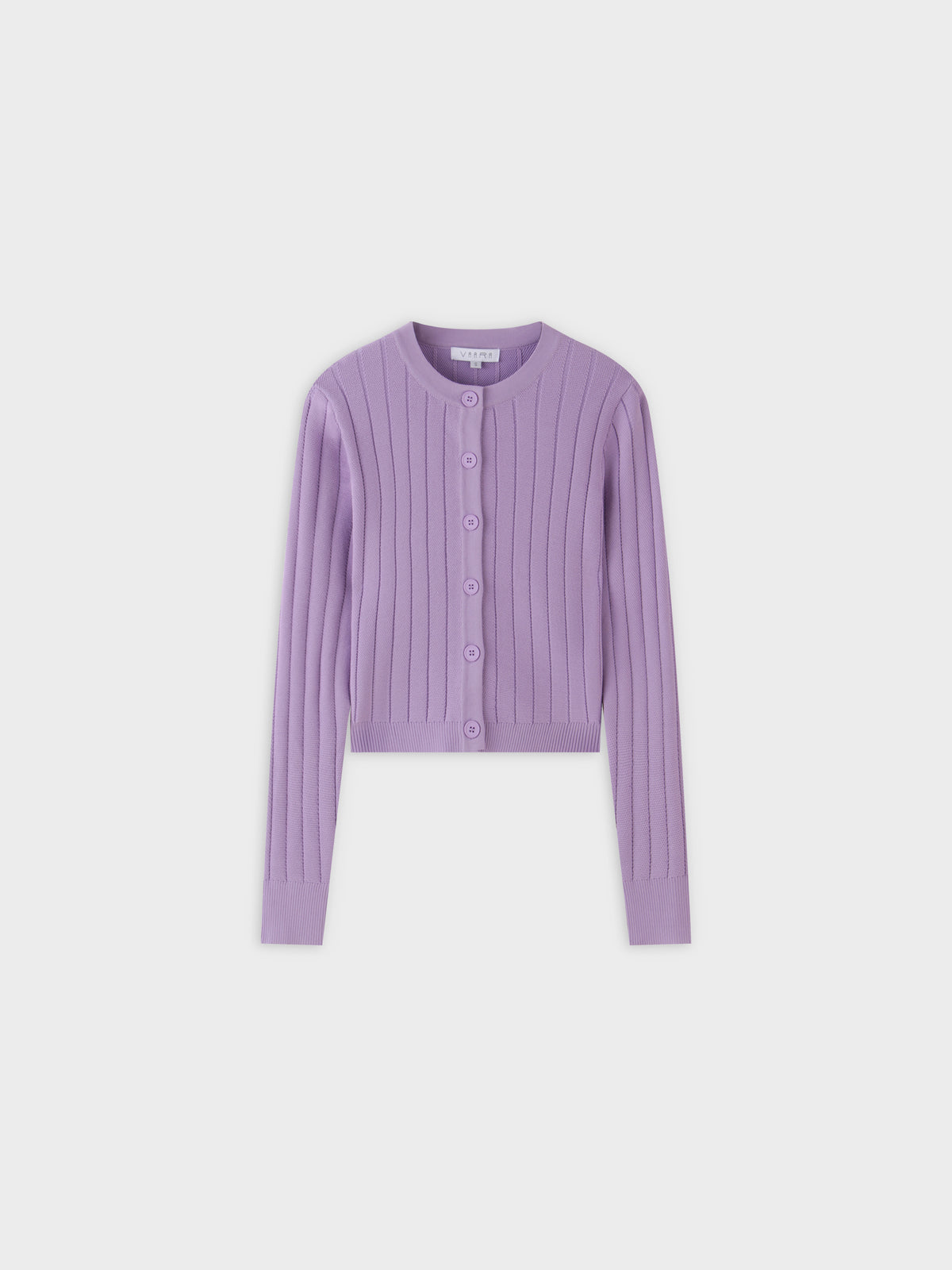 Silk Knit Cropped Cardigan-Lavender