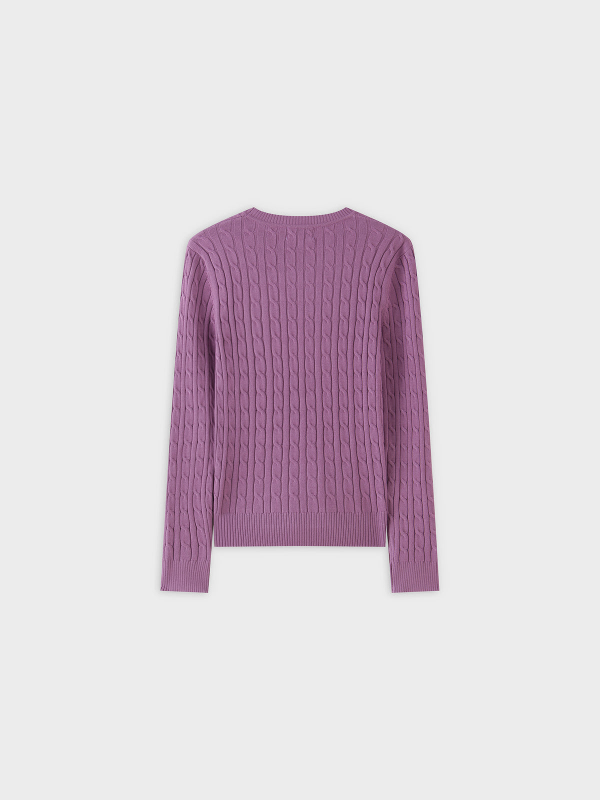 Knit Cable Sweater-Lilac