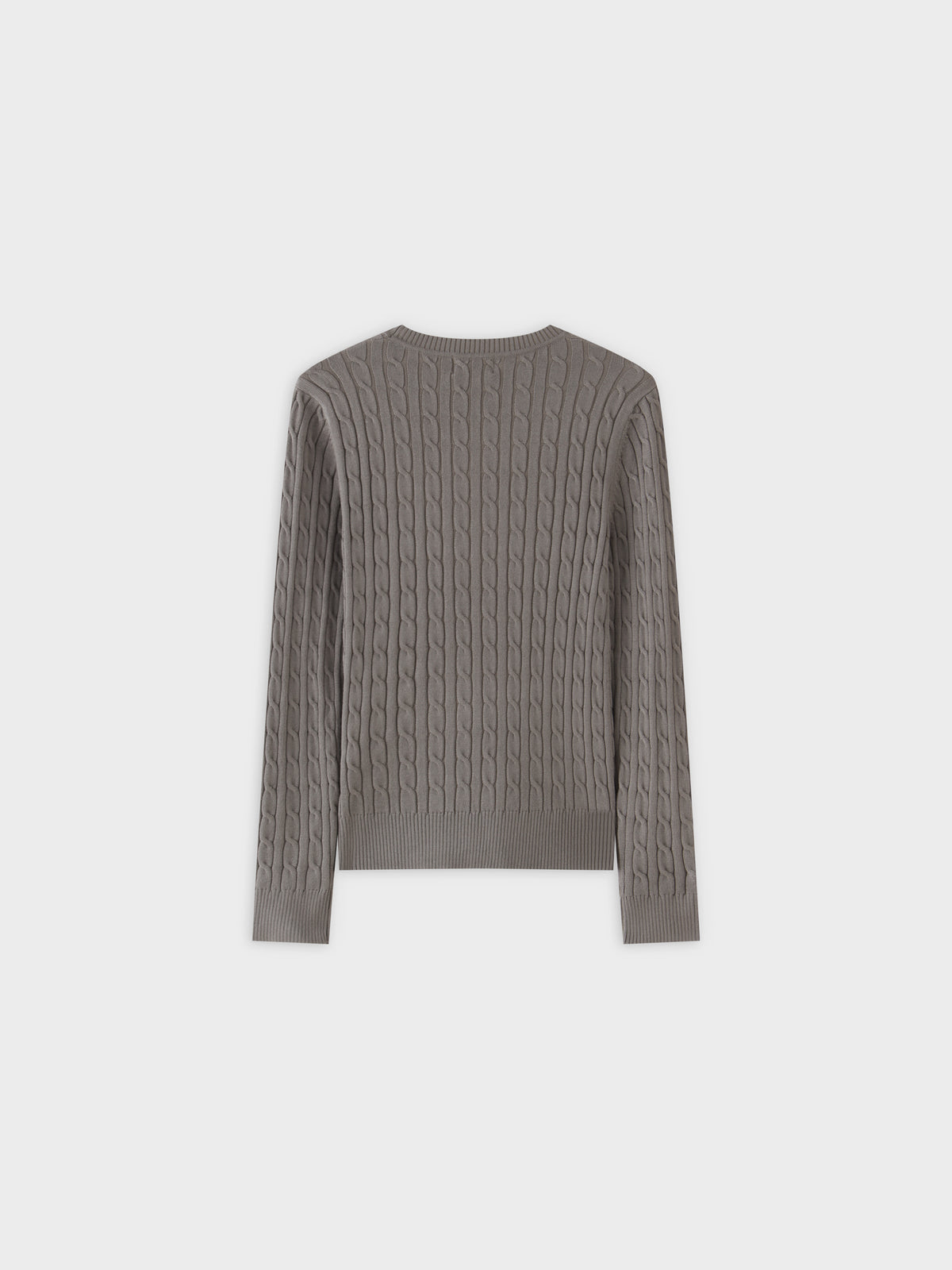 Knit Cable Sweater-Clay