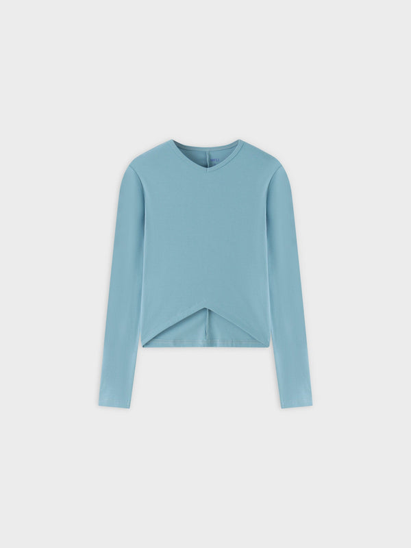 V Bottom T-Shirt-Teal